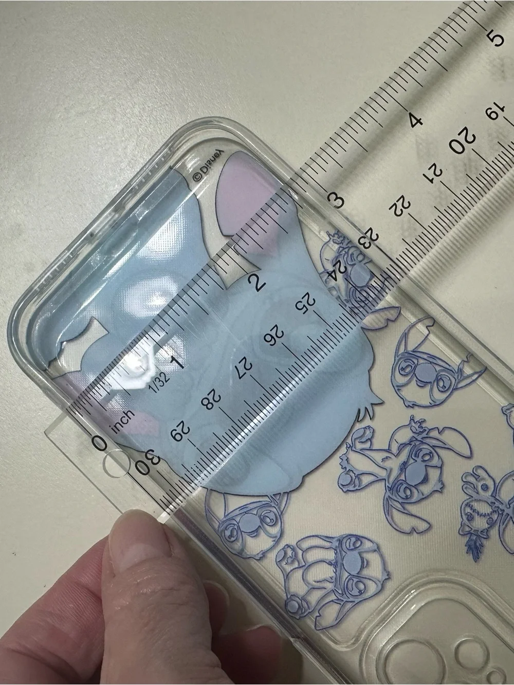 Disney Blue & Pink Stitch Character Clear Phone Case
